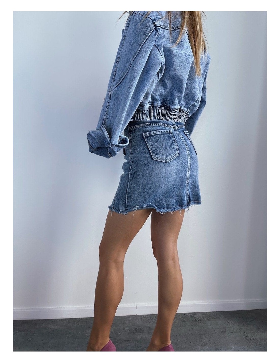 Fusta denim cu fermoar 9059 - Magazin online - Boutique